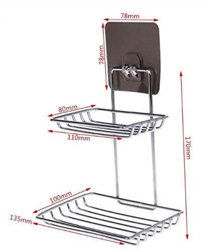 Wall Mounted Soap Dish Holder with Hook – Stainless Steel